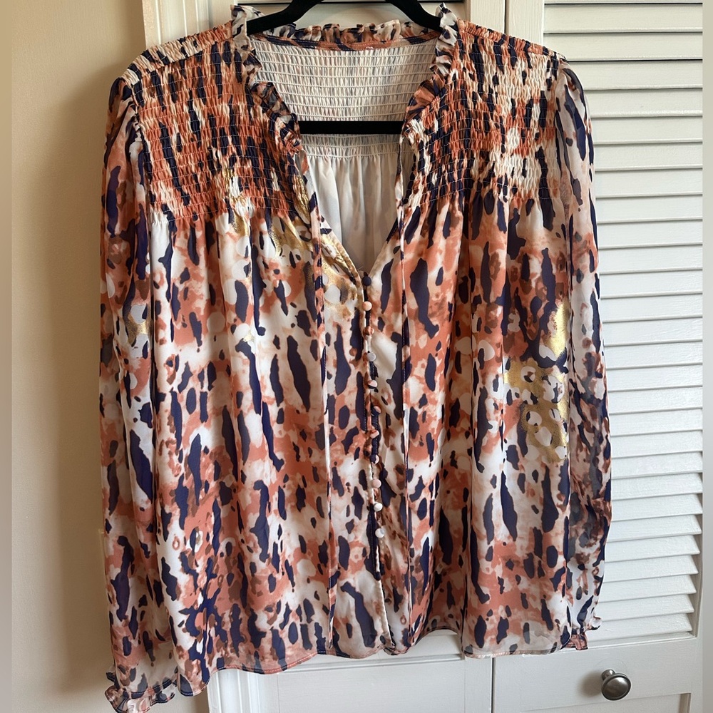 Tiger Print Blouse